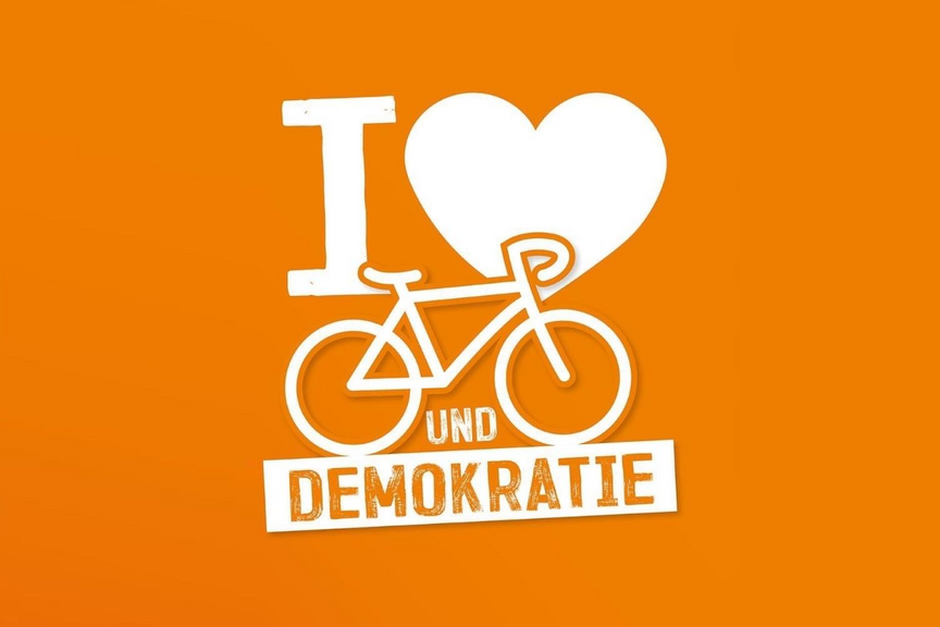 I love Fahrrad und Demokratie