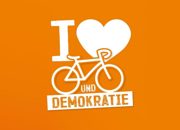 I love Fahrrad und Demokratie