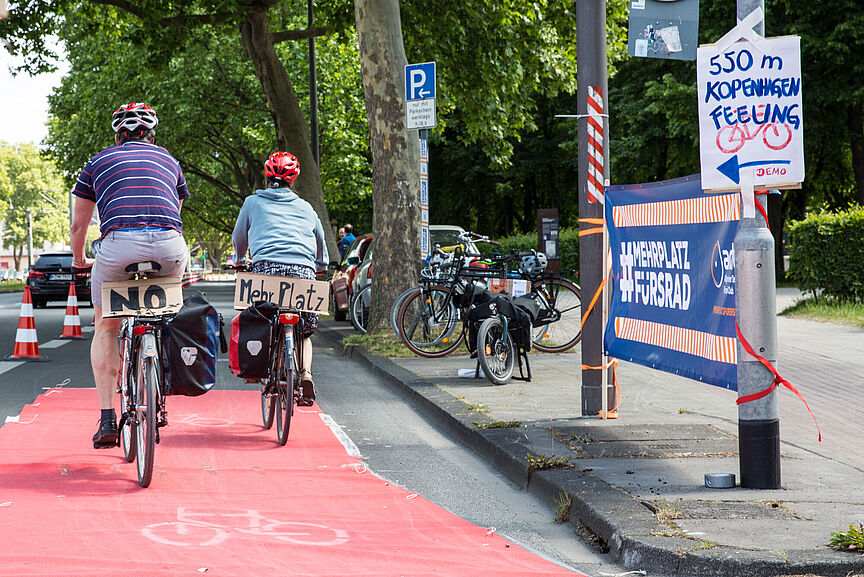 Popup-Radweg in Köln Popup-Radweg in Köln