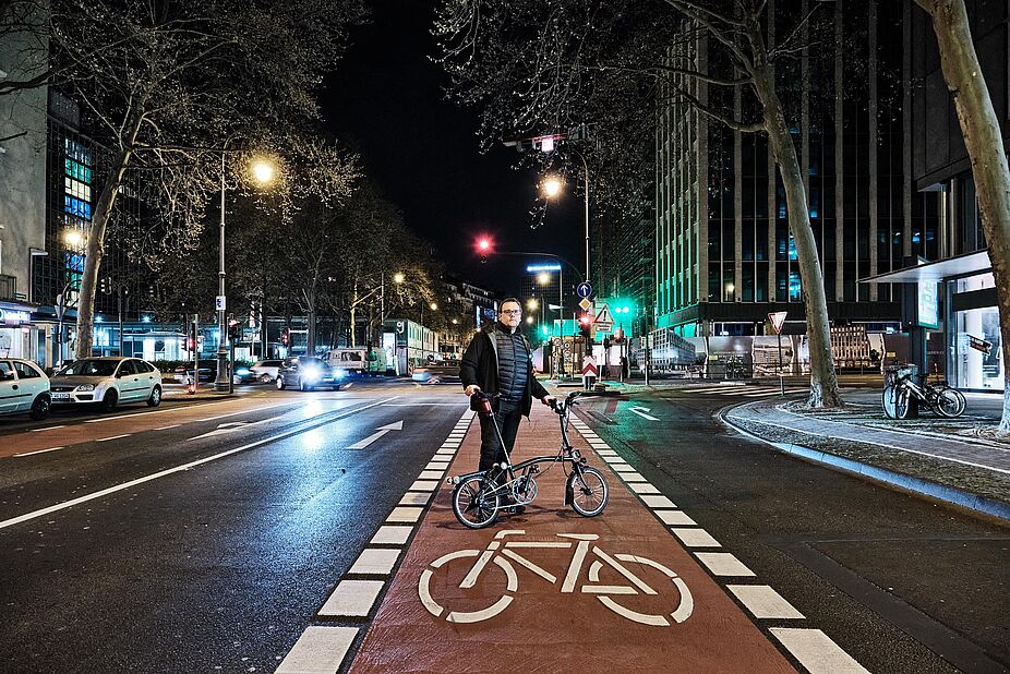 Christoph Schmidt, ADFC Köln Christoph Schmidt am Theodor-Heuss-Ring