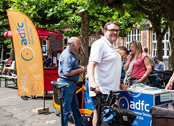 ADFC-Infostand auf einer Veranstaltung