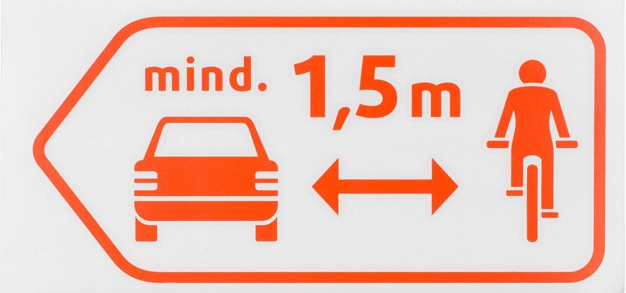 Autoaufkleber Mindestüberholabstand Autoaufkleber Mindestüberholabstand